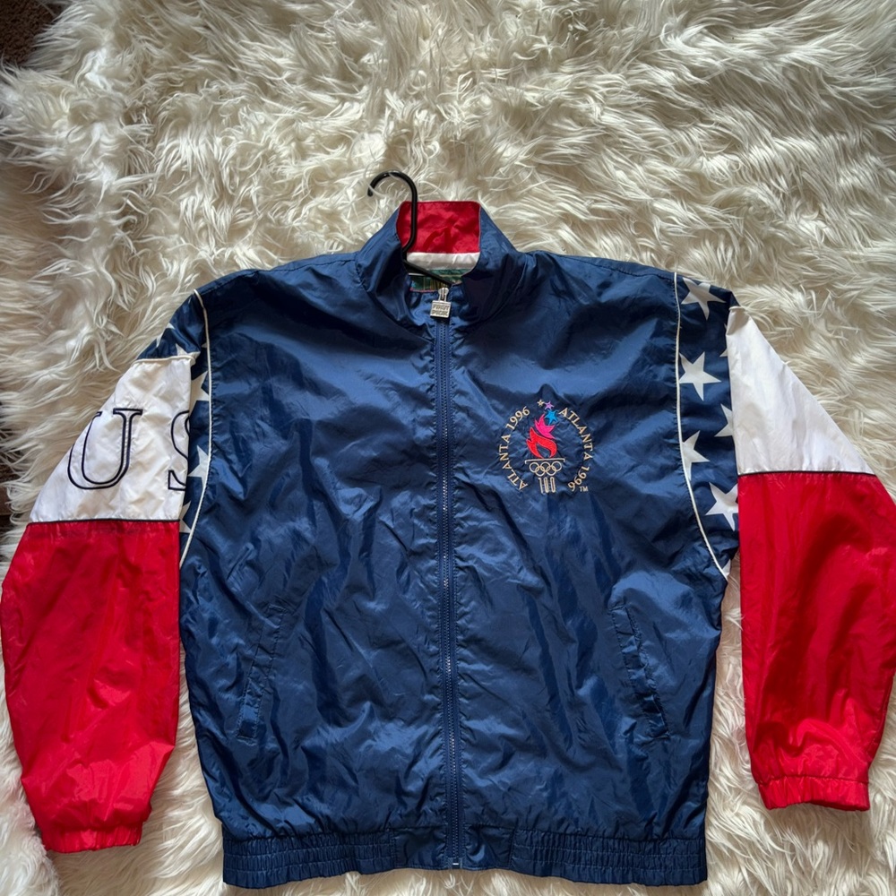 1996 USA Olympic Windbreaker Jacket - Red, White & Navy